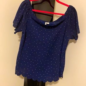 Elle Off The Shoulder Polka Dot Top